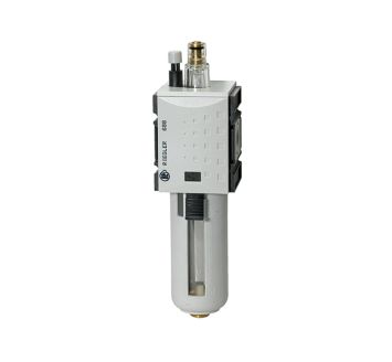 Mist oiler &raquo;FUTURA&laquo;, PC container, Protective cage, Size 2, G 1/2
