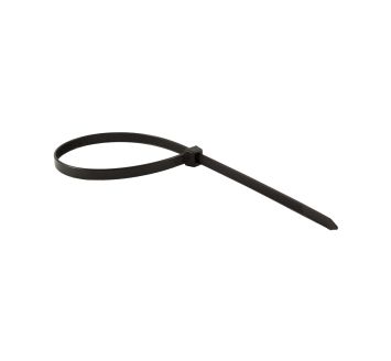 Cable tie, PA 6.6, black, Band: 2.5 x 100mm, PU 100 pcs.