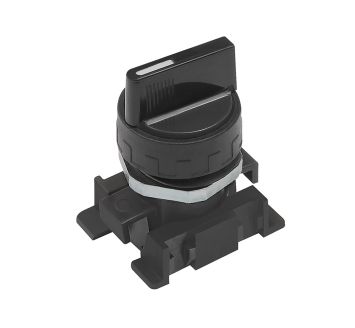 Short rotating lever, black, 2 positions, monostable