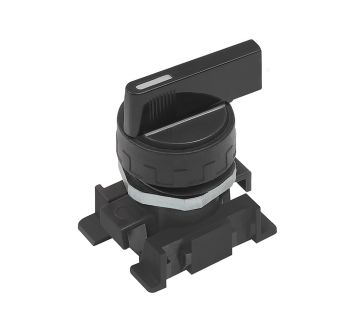 Long rotating lever, black, 2 positions, monostable
