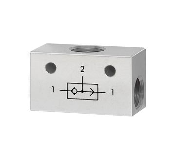 OR valve, 3 x G 1/8 Aluminium
