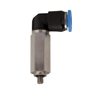 Push-in L-fitting »Blue Series« mini, Long, rotating, M3
