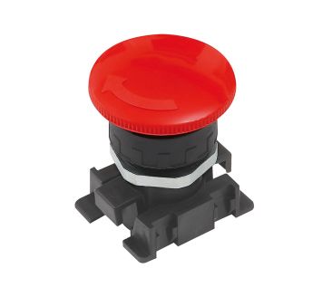 Red palm button with emergency locking