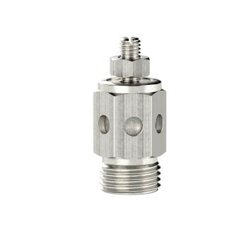 Silencer, stainless steel,sintered damper element,adjustable,G1/8