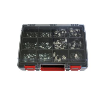 Plastic assortment box hose clamps, reduced assortment