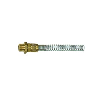 Rigid fitting, kink protection spring, G 1/8, Hose Ø 6x4