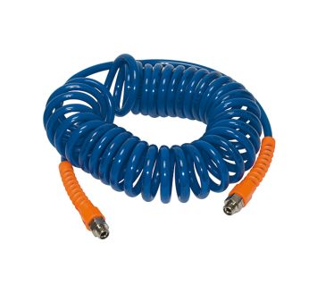 Spiral hose, Fitting, Kink protection spring, PU, Hose Ø 8x5, 3 m