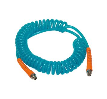 Spiral hose, Fibre reinforced, PUR, G 1/4, Hose Ø 9.5x6.3, 3 m