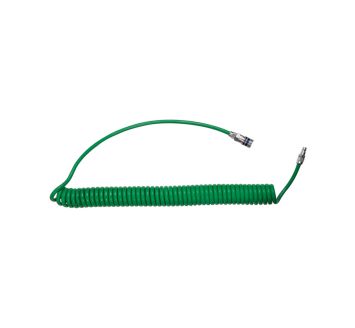 Spiral hose safety coupling set, PUR, Hose Ø 10x6.5, 4.0 m