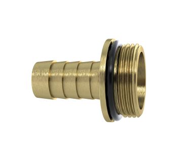 1/3 Tube fitting G1/2x13 with NBR O-ring, with collar, Brass