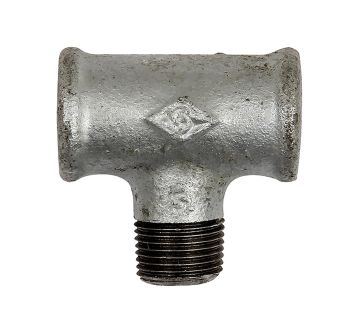 T-piece 133, IT/ET/IT, Rp 3/8, black malleable cast iron