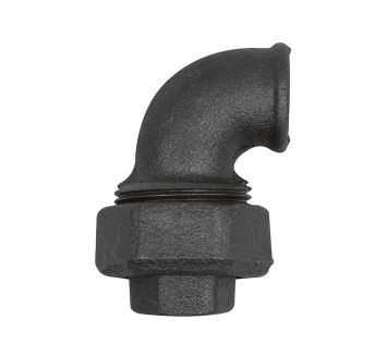 Fitting elbow 95, IT/IT Rp 1/2, black malleable iron fitting