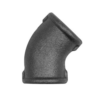 Bracket 120, 45° Rp 3/8 IT,Rp 3/8 IT black malleable iron fitting