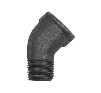Bracket 121, 45° Rp 3/8 IT, R 3/8 ET black malleable iron fitting