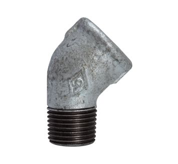 Bracket 121, 45°, IT/ET, Rp/R 1, black malleable cast iron