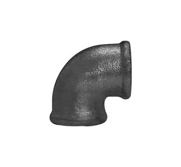 Bracket 90, 90° Rp 1/4 IT, Rp 1/4 IT black malleable iron fitting