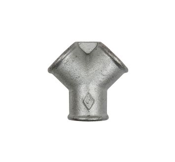 Y-piece 220, IT/IT/IT, Rp 1/2, black malleable cast iron