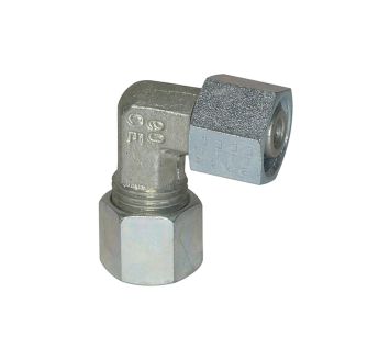 Adjustable angle fitting, Pipe exterior Ø 6 mm, galvanised steel