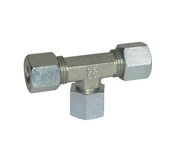 Adjustable T-fitting, Pipe exterior Ø 6 mm, galvanised steel