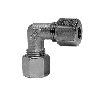 Angled fitting, Pipe exterior Ø 6 mm, galvanised steel