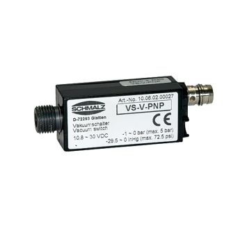 Vacuum switch, Polycarbonate, Plug M8, 4-pole, G 1/8 ET, M5 IT